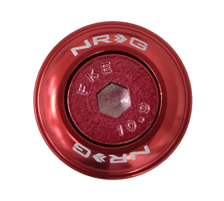 NRG Fender Washer Kit, Set of 10, Red with Color Matched Bolts, Rivets for Plastic - FW-150RD